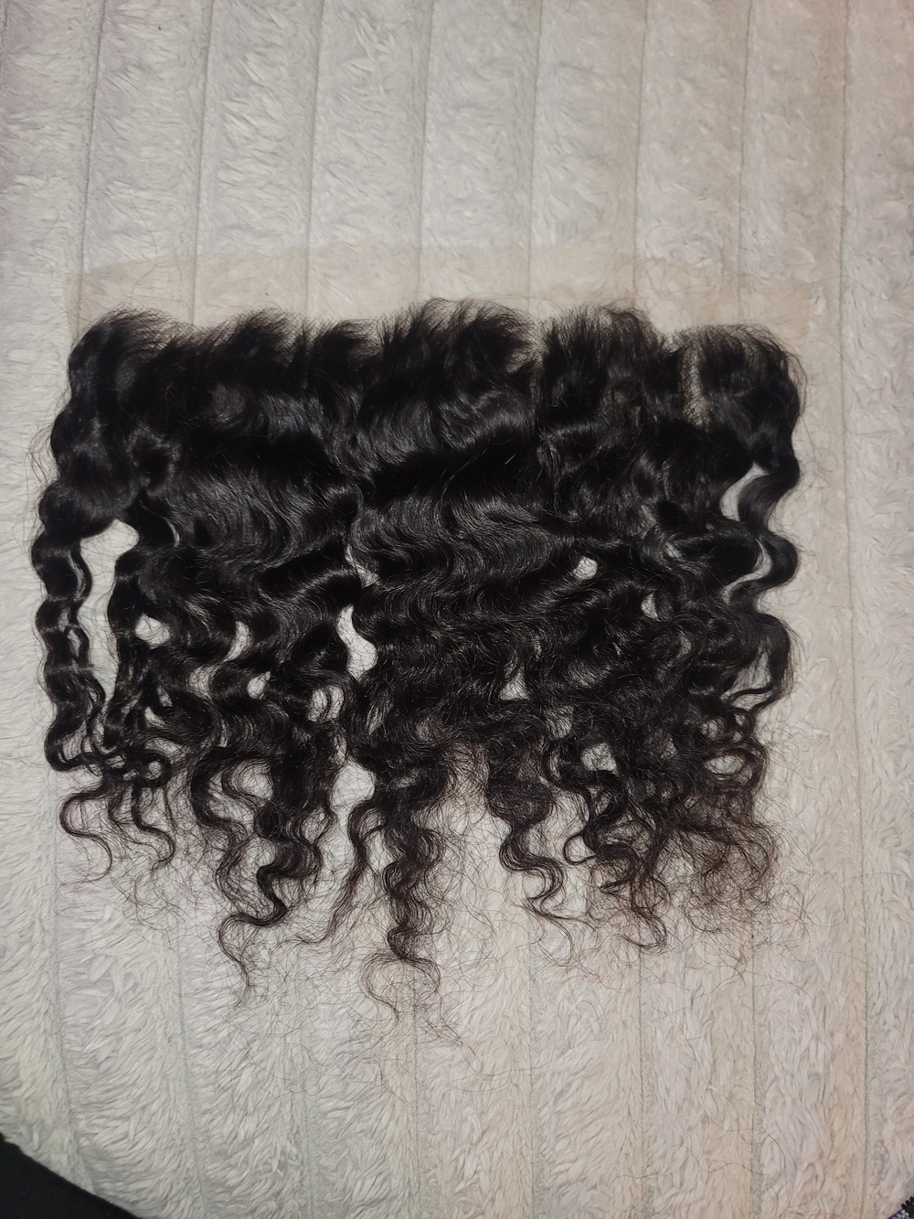 Human Hair Deep Wave Lace Frontal  & 5 - 14" Bundles